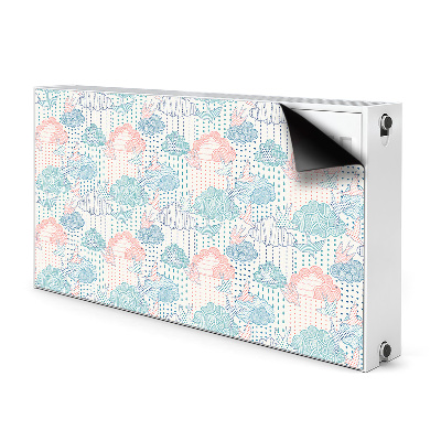 Magnet Heizkörperverkleidung Wolken und punkte