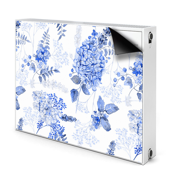 Dekorative Heizkörperabdeckung Blaue hortensie