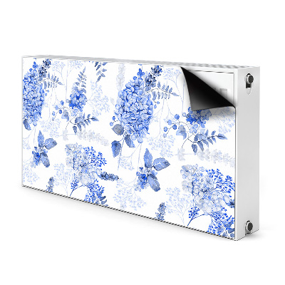 Dekorative Heizkörperabdeckung Blaue hortensie