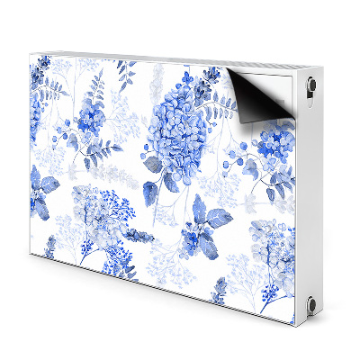 Dekorative Heizkörperabdeckung Blaue hortensie