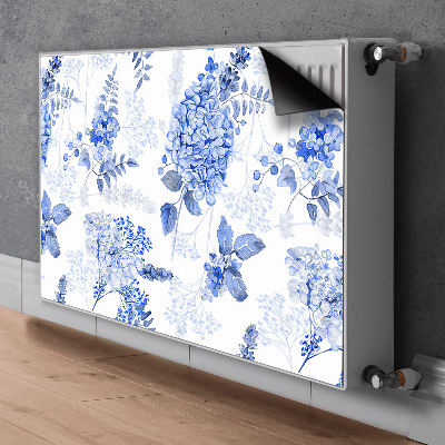 Dekorative Heizkörperabdeckung Blaue hortensie