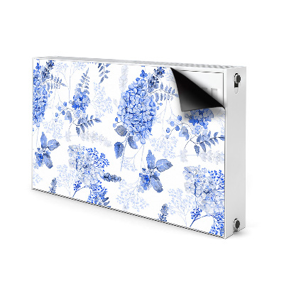 Dekorative Heizkörperabdeckung Blaue hortensie