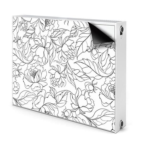 Heizkörperverkleidung magnet Pfingstrosenblumen