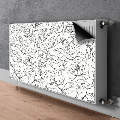 Heizkörperverkleidung magnet Pfingstrosenblumen