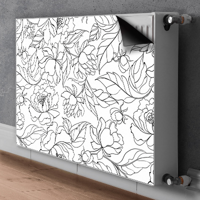 Heizkörperverkleidung magnet Pfingstrosenblumen