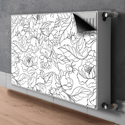 Heizkörperverkleidung magnet Pfingstrosenblumen