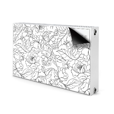 Heizkörperverkleidung magnet Pfingstrosenblumen
