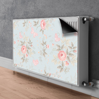 Magnet Heizkörperverkleidung Rosen und schmetterlinge