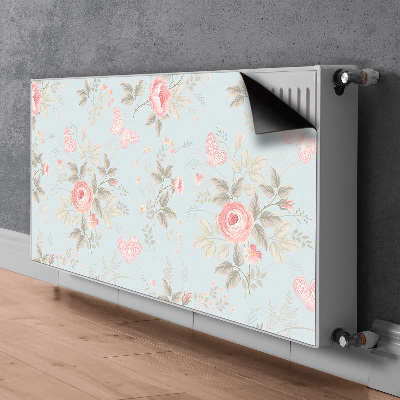 Magnet Heizkörperverkleidung Rosen und schmetterlinge