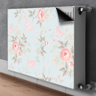 Magnet Heizkörperverkleidung Rosen und schmetterlinge