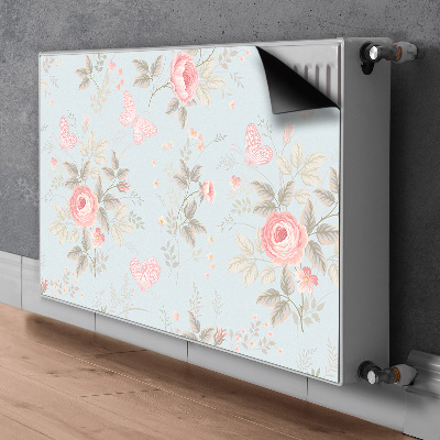 Magnet Heizkörperverkleidung Rosen und schmetterlinge