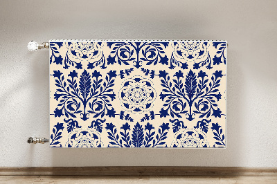 Dekorative Heizkörperabdeckung Blaues muster