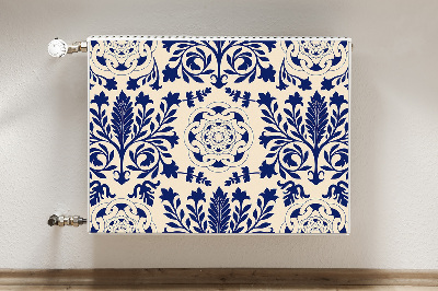 Dekorative Heizkörperabdeckung Blaues muster