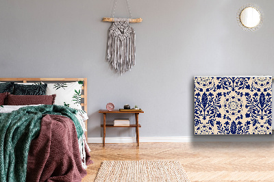 Dekorative Heizkörperabdeckung Blaues muster