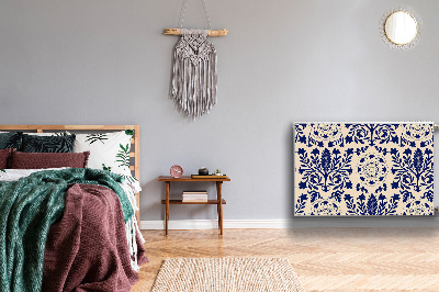Dekorative Heizkörperabdeckung Blaues muster