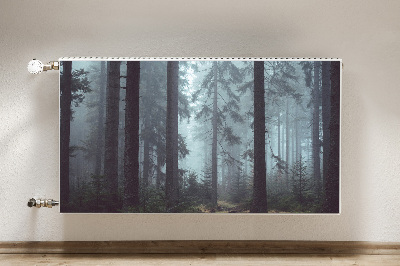 Dekorative Heizkörperabdeckung Nebelwald