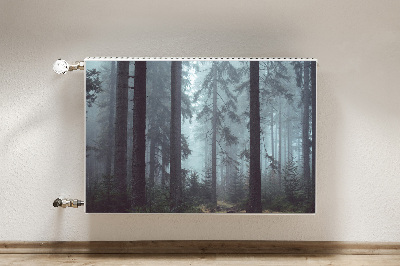 Dekorative Heizkörperabdeckung Nebelwald