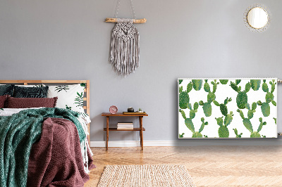Dekorative Heizkörperabdeckung Cacti gestrichen