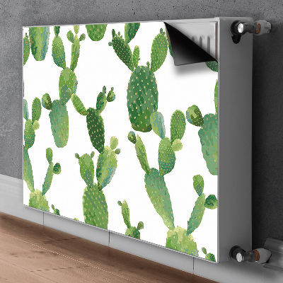 Dekorative Heizkörperabdeckung Cacti gestrichen