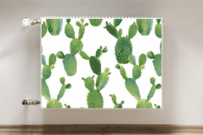 Dekorative Heizkörperabdeckung Cacti gestrichen