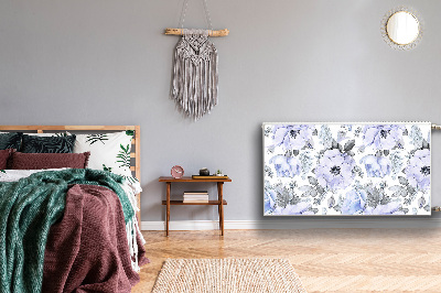 Dekorative Heizkörperabdeckung Blaue rosen