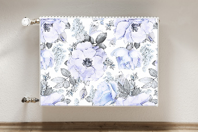 Dekorative Heizkörperabdeckung Blaue rosen
