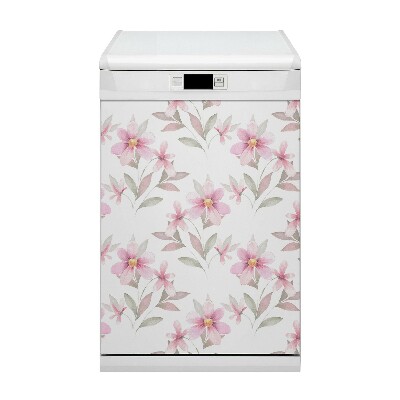 Dekorativer Magnet für eine Spülmaschine Pinke Blumen