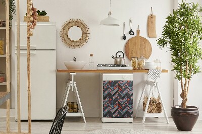 Dekorativer Magnet für eine Spülmaschine Blumen mit Fischgräten