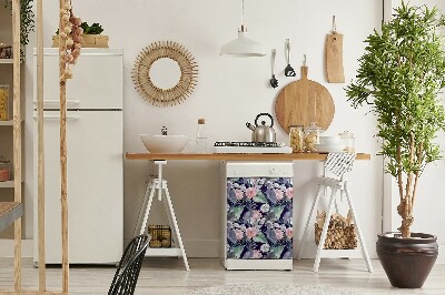 Dekorativer Magnet für eine Spülmaschine Vögel in Blumen