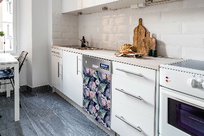 Dekorativer Magnet für eine Spülmaschine Vögel in Blumen