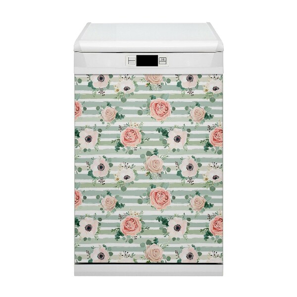 Geschirrspüler-Magnet Gestreifte Rosen