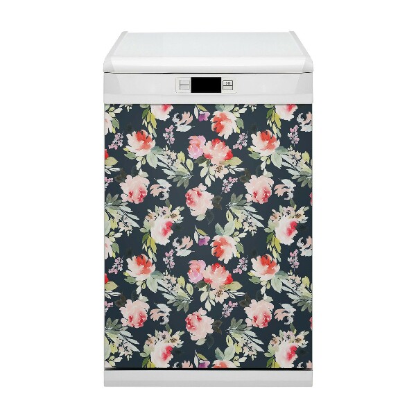 Dekorativer Magnet für eine Spülmaschine Bemalten Blumen