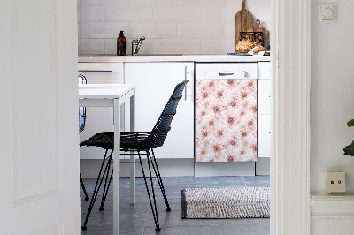 Magnet für eine Spülmaschine Orangefarbene Blumen