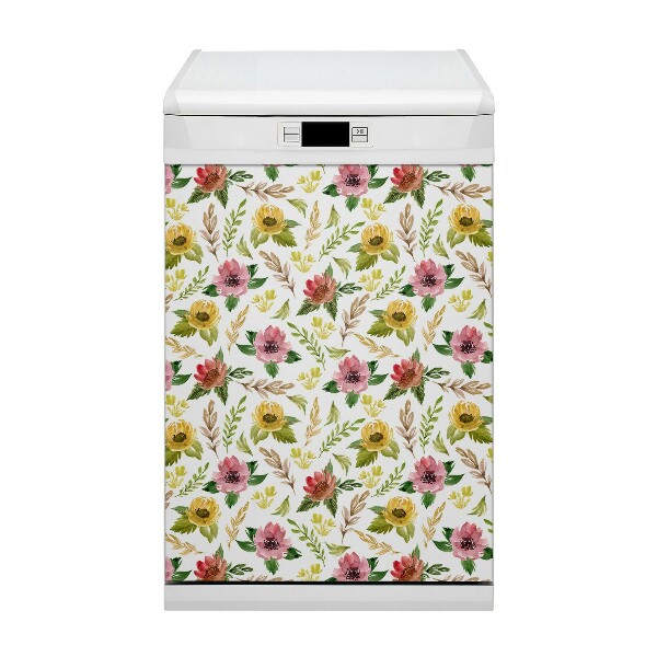 Dekorativer Magnet für eine Spülmaschine Aquarellblüten