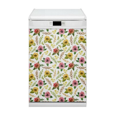 Dekorativer Magnet für eine Spülmaschine Aquarellblüten