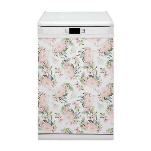 Dekorativer Magnet für eine Spülmaschine Pastellblumen