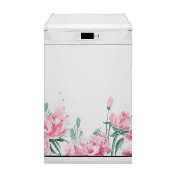 Dekorativer Magnet für eine Spülmaschine Pinke Blumen