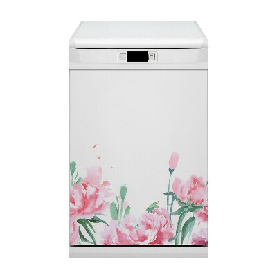 Dekorativer Magnet für eine Spülmaschine Pinke Blumen