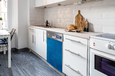 Dekorativer Magnet für eine Spülmaschine Blauer Hintergrund