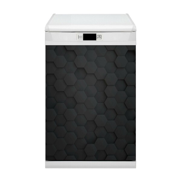 Magnet für eine Spülmaschine Schwarzes Musterhexagon