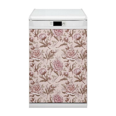 Dekorativer Magnet für eine Spülmaschine Rosa Pfingstrosen