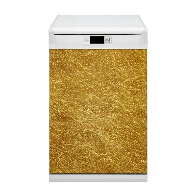 Dekorativer Magnet für eine Spülmaschine Goldene Textur