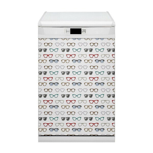 Dekorativer Magnet für eine Spülmaschine Retro -Brille