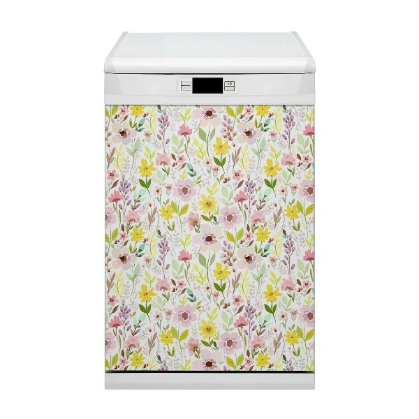 Magnet für eine Spülmaschine Farbenfrohe Blumen