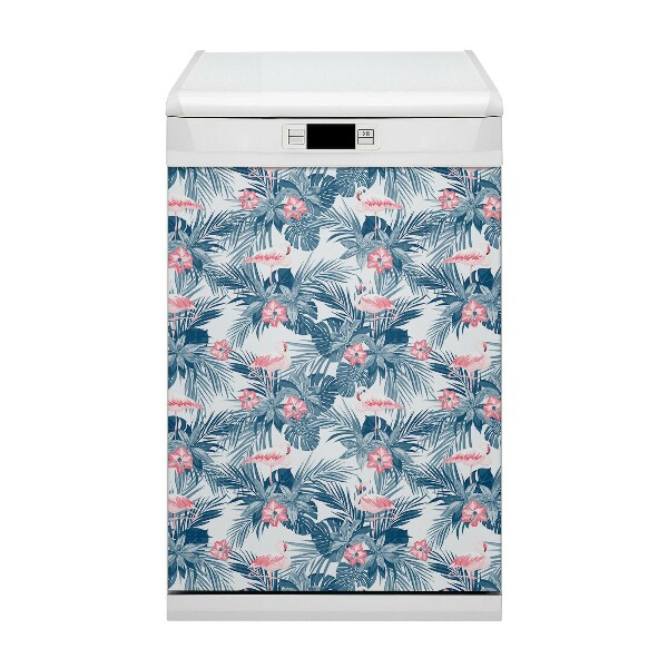 Dekorativer Magnet für eine Spülmaschine Flamingos und Flecken