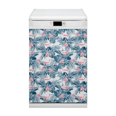 Dekorativer Magnet für eine Spülmaschine Flamingos und Flecken