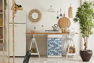 Dekorativer Magnet für eine Spülmaschine Flamingos und Flecken