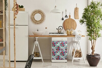 Geschirrspüler-Magnet Farbenfrohe Blumen