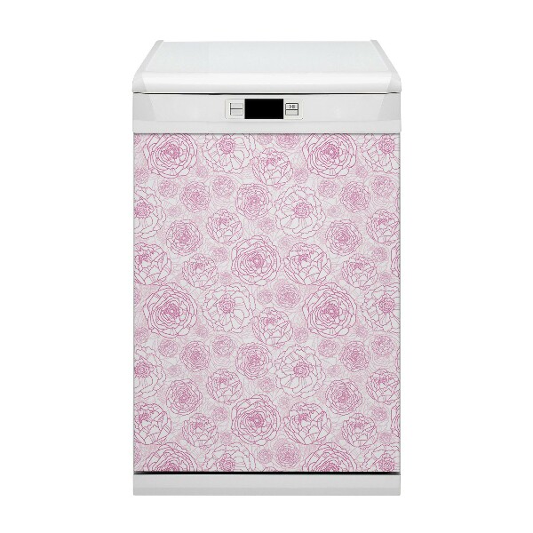 Magnet für eine Spülmaschine Pinke Blumen