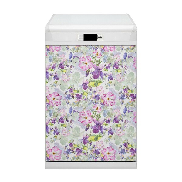 Dekorativer Magnet für eine Spülmaschine Lilane Blumen